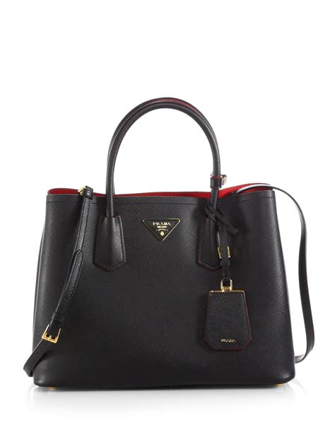 prada saffiano cuir black and red|Prada saffiano outlet.